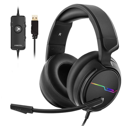 Pro Gaming Headset with Memory Foam - Black